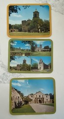 Vtg 70&rsquo;s San Antonio TX James Hanshaw x/ 3 Postcard Alamo, Missions + ZOO TRI