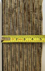 Set of 2 Vtg Ellen Originals Tapestry Pouches Tan Gold Striped Travel Case Lot