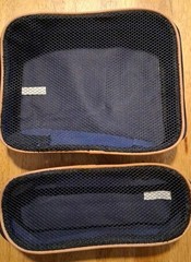 AARP 2 Piece Travel Packing Cube Set Navy Blue Mesh Organizer Luggage Bags