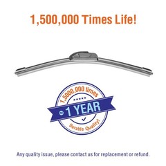 « 26 » & 17&Prime; U/JHook Windshield Wiper Blades AllSeason Replacement Set of 2&Prime;