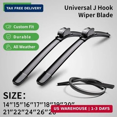ASLAM Wiper Blades Front Windshield – 22 and 21 Inch Pair, J Hook Fit, All Seaso