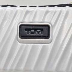 Tumi For Delta Silver Gray Hard Shell Cosmetic Toiletries Zip Travel Case