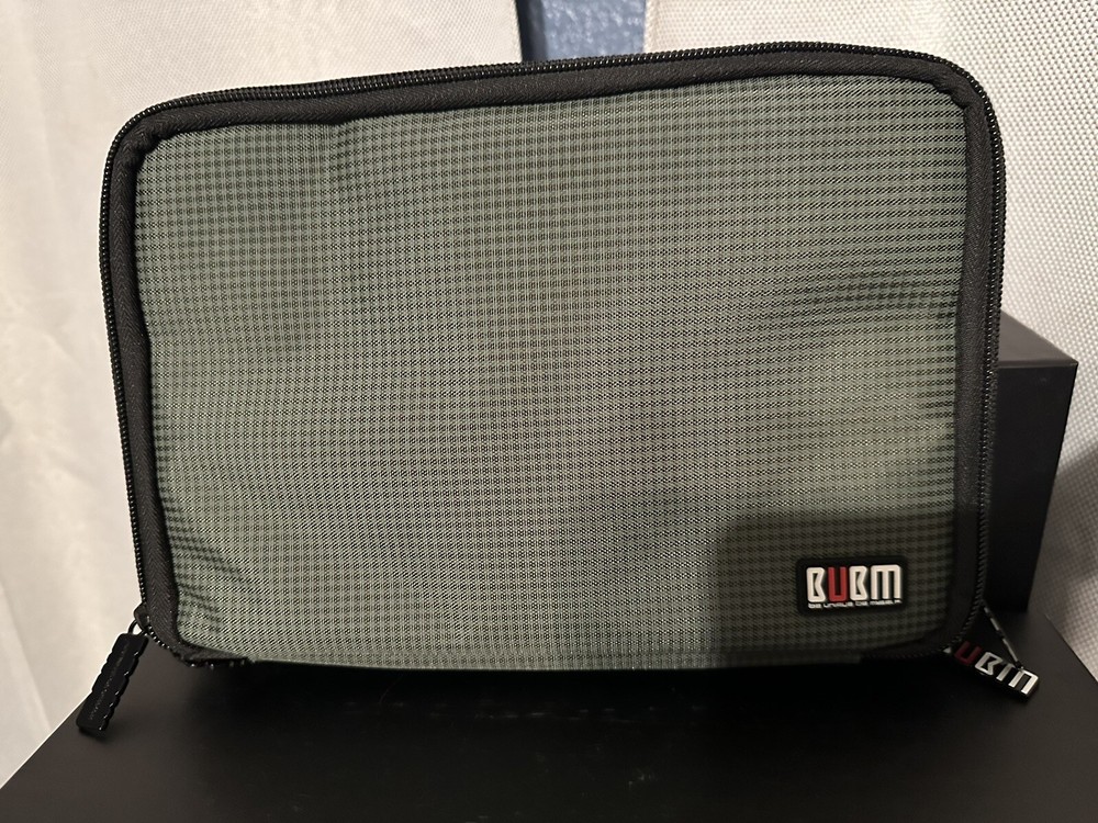 Electronic Accessories Organizer Travel Gadget Bag BUBM Double Layer Cables NEW