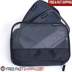 Travel Packing Organizer Set 3 Piece Ripstop Fabric Storage Cubes Accessories US