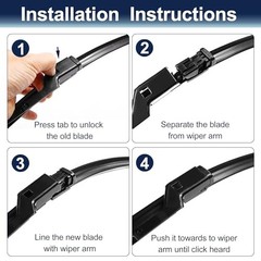1 Pair 24&Prime;+17&Prime; Front Windshield Wiper Blade for Chevrolet Equinox 2010-2023