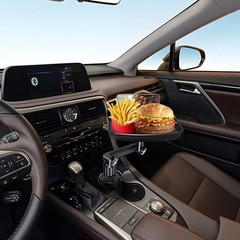 Car Cup Holder Tray Table, Table for Drink Holders Tray, Black