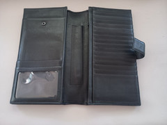 Lot of 2 TUMI Travel Wallet Organizers Passports Credit Cards Black Leather