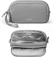 Medium Tech Accessory Storage Bag with Two Compartments for Travel Essentials
