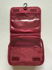 Toiletry Bag Multiple Compartments 2-Sections 9.5&Prime;x7.5&Prime;x3.5&Prime; Red NEW