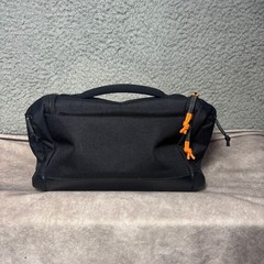 Orvis Black Ballistic Nylon Hanging Toiletry Kit Dopp Bag Orange Interior