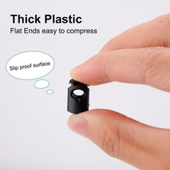 4mm Plastic Diameter Knee Spring String Stop Lock Cable 12pcs