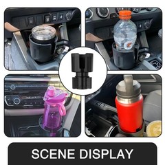 QODOLSI Pack-1 Car Conversion Cup Holder, Within 4.13&Prime; Drink Stand from Black
