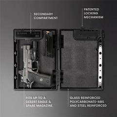 STOPBOX SB401 Black – Full Size Modern Firearm Security | TSA Compliant