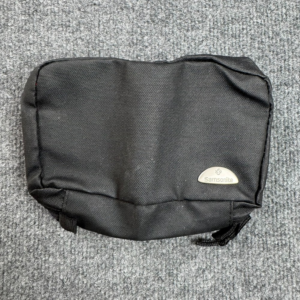 Samsonite Black Hanging Toiletry Bag Travel Kit Organizer Pouch Mesh Pocket