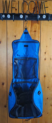 LL Bean Traveler Personal Organizer LLBFM46, Blue with Black Straps, 100% Nylon