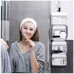 Travel Toiletry Bag with Metal Hook for Easy Access