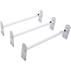 Van Roof Ladder Rack, 3 Bars Alloy Steel Roof Racks, 750 LBS Capacity Rain-Gutte