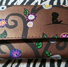 St Jude Rose Metallic Gold Trifold Travel Jewelry Case Pouch Flower Vine 4&Prime;X8&Prime;