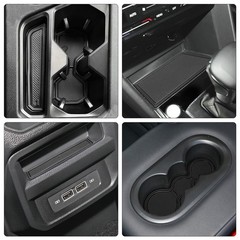 Auovo Anti Dust Cup Holder Insert Liners for Volkswagen VW Taos Black