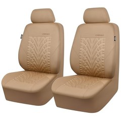 Car Seat Covers Only for Car, 3D Tyre Print Automotive Two Front Beige All