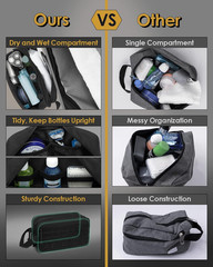 Toiletry Bag for Men – Dry Wet Separate Travel Toiletry Bag, Tactical Molle Dopp
