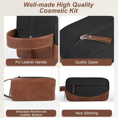 Travel Toiletry Bag for Men, Hanging Toiletry Organizer, Water Resistant Shaving