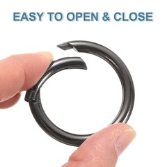 8pcs Metal Snap Ring 32mm/1 1/4&Prime; for Keys, Round, Gunmetal