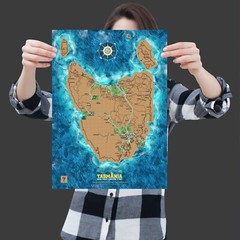 A3 Scratch Map of Tasmania – Travel Edition