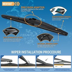 Lexus CT200h Scion 8 inch Rear Windshield Wiper Blade Replacement 2011-2017