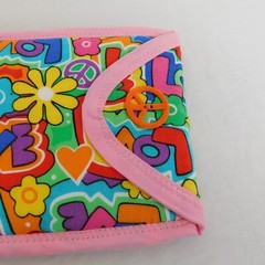 Love Pink Edge Handmade Heat Resistant Curling Iron Flat Iron Holder Travel Bag