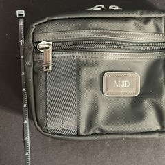 Tumi Alpha Bravo Riley Leather Travel Toiletry Kit Hanging Pouch Black