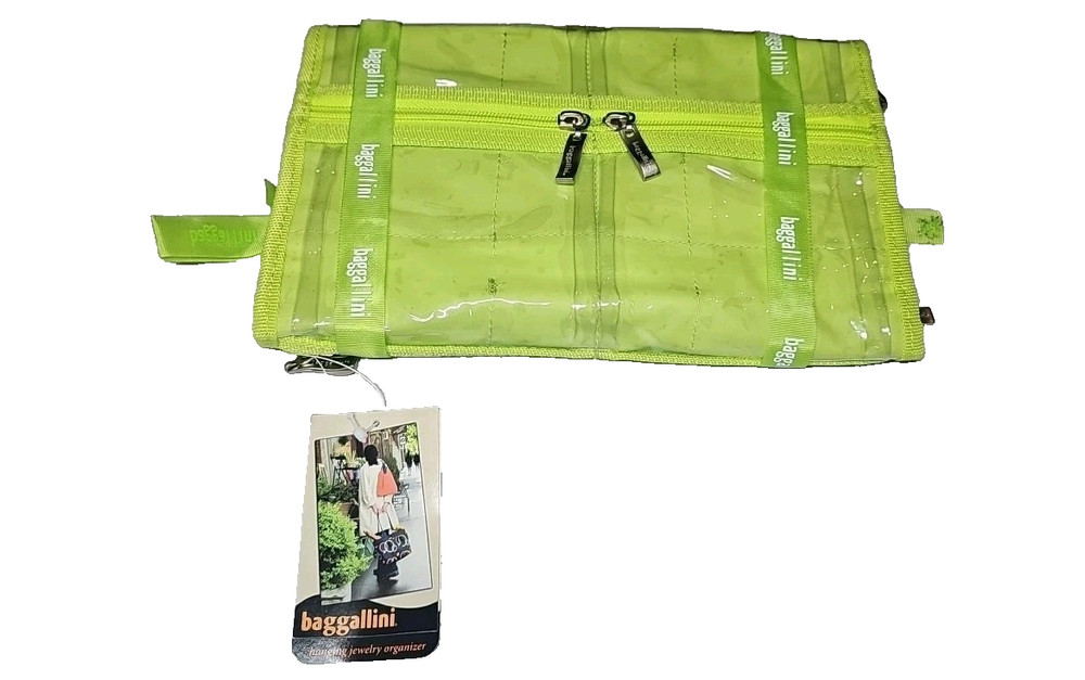 New Baggallini Lime Green Travel Hanging Jewelry Organizer – NWT – Vintage