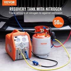 VEVOR Refrigerant Recovery Tank, 50 LBS Capacity, 400 psi Portable Cylinder Tank
