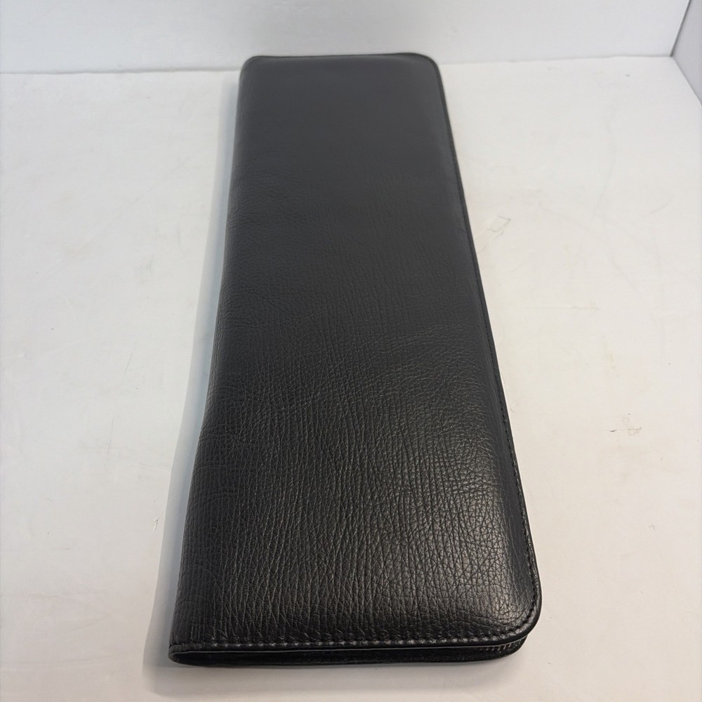 Vintage Christopher Hayes Black Leather Travel Accessory Tie Case – Zip Around
