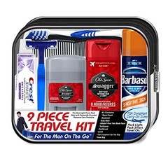 Convenience Kits International Mens Deluxe 9-Piece Kit with Travel Size TSA