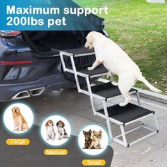 Uross Dog Stairs For Car 4 Steps Suitable For Car Trunk Heights 23-26-