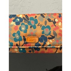 LUG Floral Pill Organizer Travel Medicine Case Fold Over Zip Pouch