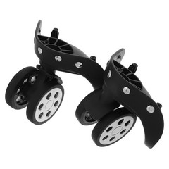 2Pairs Durable ABS Luggage Replacement Wheels Silent Swivel Suitcase Repair Kit