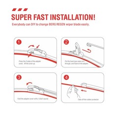 OEM Quality Performance Premium Beam windshield wiper blades 26 and 18,All-Se…
