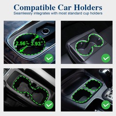2Pack Car Cup Holder Expander, Extender Adapter CUP-2pack, Black