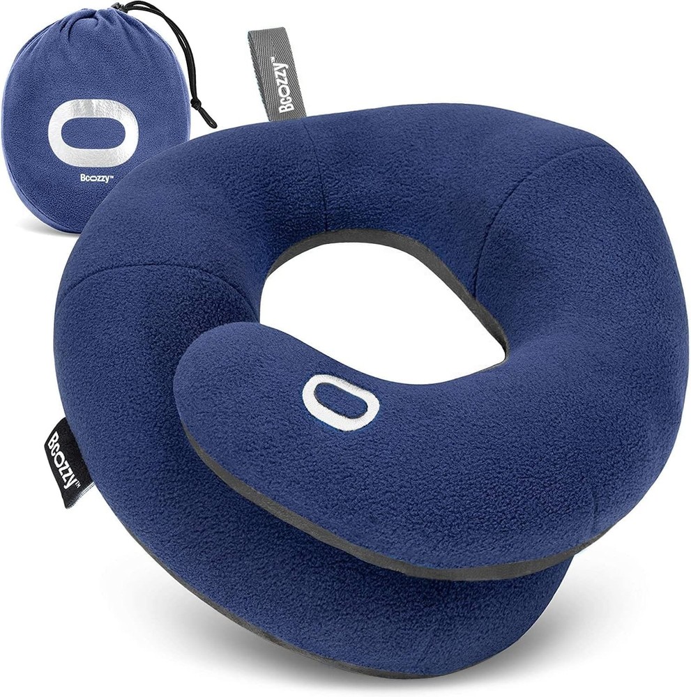 Adjustable Neck Pillow,Patented Support with Carry Bag for Long Flight Sleep