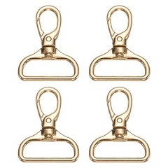 Screw Hook (1-1/4&Prime;, Gold) 4pcs for Keychains