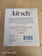 Kitsch 2-Compartment Travel Case for Soap, Shampoo & Conditioner Bars, Black