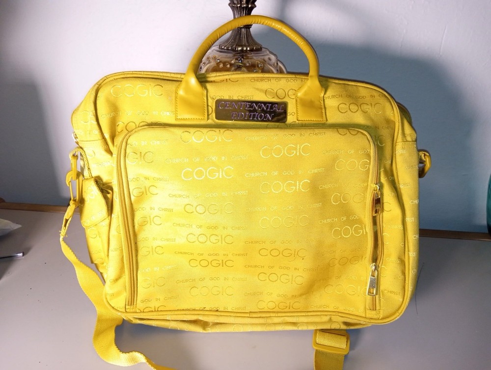 COGIC GARMET BAG Or LAPTOP BAG gold CENTENNIAL EDITION