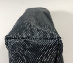 Tumi for Delta Leather Trim Small Zippered Travel Carry On Bag Pouch Gray 7”