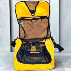 VTG 90&rsquo;s L.L. Bean Personal Organizer Toiletry Bag Med/Lg Gold Yellow Hanging