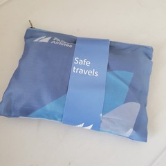 Philippine Airlines Travel Amenity Kit Blue Pouch Socks Eye Mask Dental Kit NEW