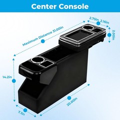 Universal Center Console Organizer for Minivan SUV Truck Storage Cup Holder