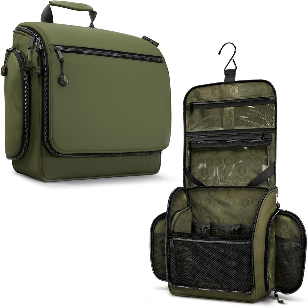 Hanging Travel Toiletry Bag for Women & Men – Large Toiletry Organizer with 18 C