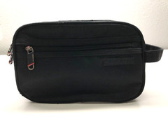 Van Heusen Travel Toiletry Bag Pouch Handle Black Zip 10&Prime; x 6.5&Prime;